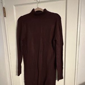 Maroon thin sweater dress